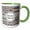 Green/White, variant on 3drose, Ramadan Mubarak - Blessed Happy Eid Wish - Red Mint Turquoise Mosaic, 15oz Two-tone Red Mug