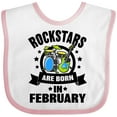 thumbnail image 3 of Inktastic Rockstars Are Born in February Birthday Boys or Girls Baby Bib, 3 of 4
