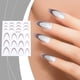 thumbnail image 1 of Pegatinas para uñas para decoración de uñas, pegatinas para uñas para mujeres, pegatinas francesas con degradado, pegatinas de sonrisa en forma de media luna, arcos de líneas francesas finas, adornos, 1 of 5
