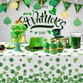 thumbnail image 4 of St Patricks Day Table Flag Decorations Irish Shamrock Table Runner for St Patricks Day Party Decor Indoor Outdoor Use 17 x 70 Inches Green White Polyester, 4 of 9