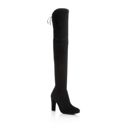 

STUART WEITZMAN Womens Black Narrow Calf Highland Almond Toe Block Heel Lace-Up Heeled Boots 10 M