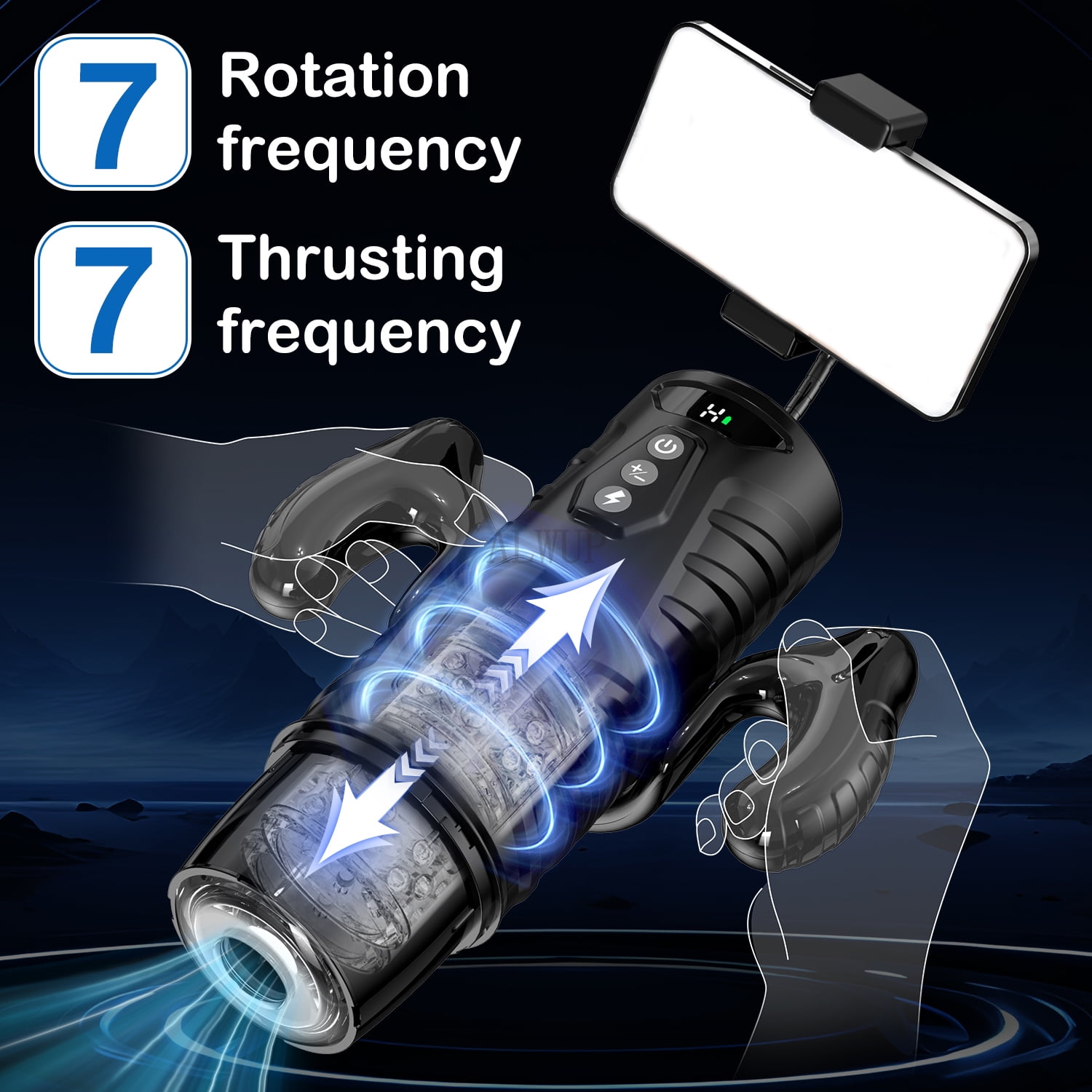 Xbonp Male Masturbator Sex Toys for Men Adult Toy 7 Thrusting & Rotating Modes