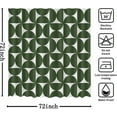 thumbnail image 5 of Vintage Green Shower Curtain Modern Mid Century Abstract Geometric Bathroom Curtain Boho Retro Classic 1950S 60S Bathtub Decor Fabric Waterproof Bath Curtain with 12 Hook 72x72 Inch, 5 of 6
