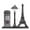 Silver, variant on Awwp Eiffel Tower Night Light 6.1 Inch, Vintage LED Desk Lamp with Parisian Style for Bedroom Office Decor, Mini Table Nightlight, USB Powered Home Decor