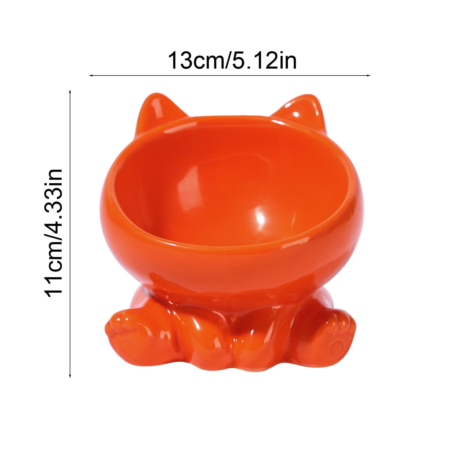 Lunxisen 3 Pcs Elevated Cat Food Bowl, Ceramic Raised and Tilted Water Bowl, Anti Vomiting and Protect Pets' Spines Dishes for Small Dog, Fat Faced Cat, Kitten