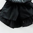 thumbnail image 5 of LIIPEE Girls Skirt Casual Summer Solid Color Layered Flowy Hem Skirt Party Tutu Dress Soft Cute Pleated Skirt Comfortable Breathable Daily Skirt,Black,5-6 Years, 5 of 5