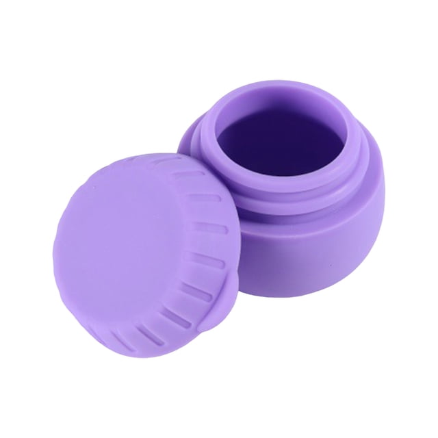 4pcs Small Silicone Cosmetic Jars With Lids Refillable Mini Travel Containers For Makeup Storage Portable Colorful Organizer Set (blue Purple Green)