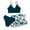 Dark Blue, variant on SHenli Girls Tankini Swimsuits Size 14-16 Ribbed Bikini Sets for Girls 12-14 Spaghetti Strap Tankini for Girls 3 Pieces Bathing Suit Cute Pattern Print Girls' Swimwear with Print Shorts
