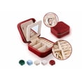 thumbnail image 1 of Joyeros Con Espejo Joyero Xtellar Rojo Organizador De Viaje Estuche De Joyería De Viaje Anillos, 1 of 5