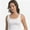 White, variant on Women’s Sexy Square Neck Double Lined Seamless Sleeveless Cropped Tank Yoga Crop Basic Tops