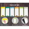 thumbnail image 5 of Inkdotpot Pack of 6 Funny Magnetic Dry Erase List For Fridge, Wipe Clean w/ NoStain, Quick Notes Shopping & Grocery List Whiteboard for Fridge, 8.75" x 3.8"(Travel/ Monuments), 5 of 6
