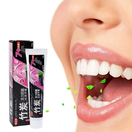 Teeth Whitening Toothpaste Activated Charcoal Toothpaste Natural Bamboo Charcoal Black Tooth Paste Destroys Bad Breath Removes Smoke Stains and Coffee (Best Toothpaste For Bad Teeth)