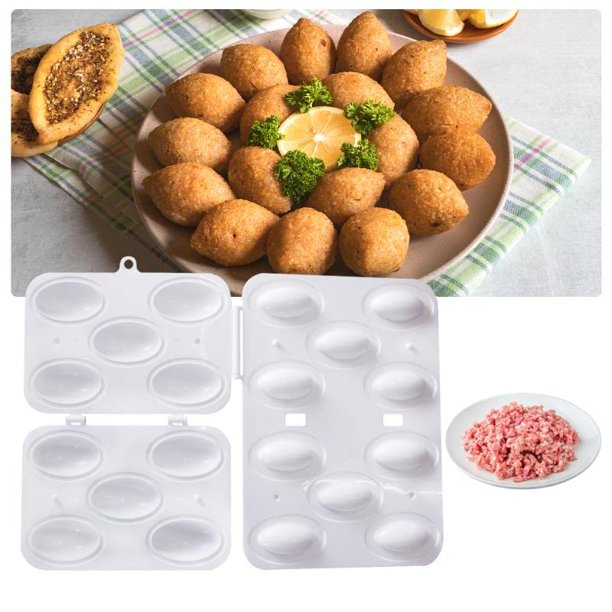 Molde prensado de 3 pasos para hacer albóndigas KZPA para Kubba Kofte Kibbeh