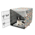 thumbnail image 5 of Polka Dots Dog Crate Cover, Colorful Points on a Plain Backdrop, Easy to Use Pet Kennel Cover Small Dogs Puppies Kittens, 7 Sizes, White Multicolor, by Ambesonne, 5 of 6