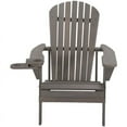 thumbnail image 2 of W Unlimited Earth Wooden Patio Adirondack Chair with Ottoman in Dark Gray, 2 of 3