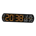 thumbnail image 3 of Reloj despertador digital con LED, versátil, regalo de cumpleaños, práctico reloj digital de escritorio para decoración de dormitorio y sala Amarillo, 3 of 8