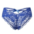 thumbnail image 3 of Eashery Womens Panties Plus Size Transparent Lace Thong Women Briefs Blue S, 3 of 5