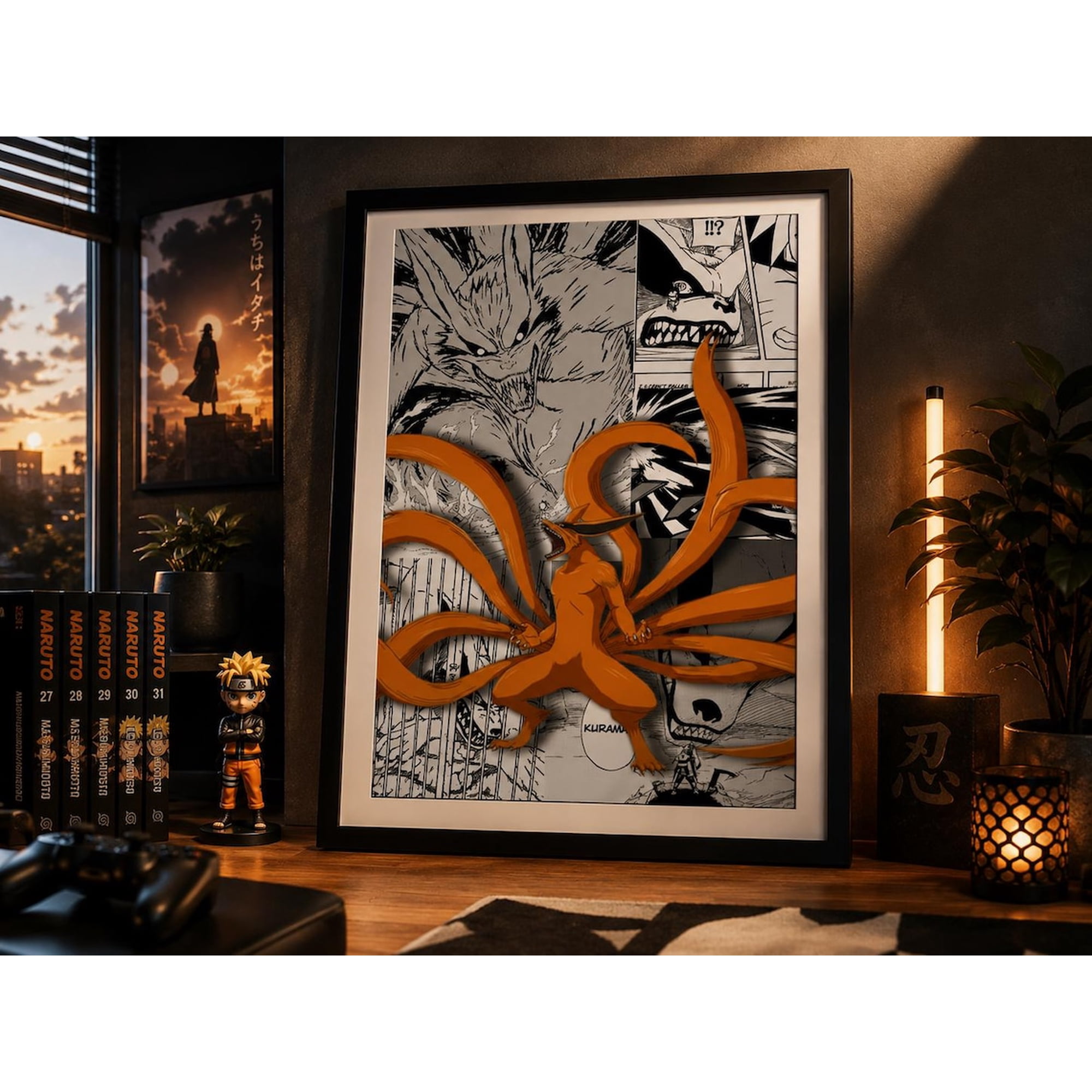 Naruto Kurama Minimalist Anime Manga Poster Unframed Size 24 x36 GooGate