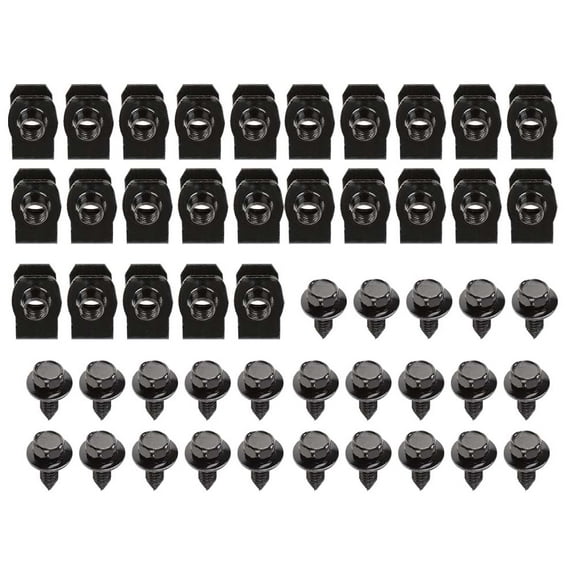 PIT66 Fender Bolts & U Nuts 5/16-18 x 7/8" x 3/4" Washer 1/2" Hex Head 50pc Kit Body Fit for Buick/Chevy/GMC.…