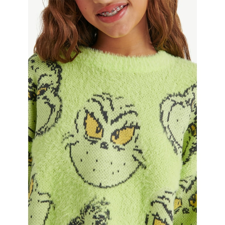 Justice Girls Grinch Sweater Sizes Xs Xlp Walmart