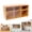 Log Color, 80cm, variant on ToppiJoy Small Pantry Cabinet, Wall Sideboard with Glass Doors, Cupboard Food Pantry Cabinet for Kitchen, Living Room (Log Color, 80cm)