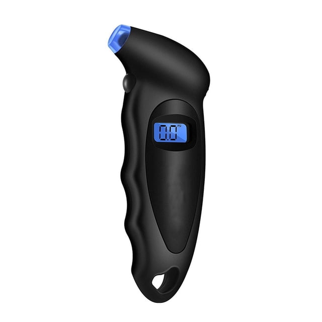 Digital Tire Pressure Gauge For Car Truck Bicycle With Backlit LCD And Non-Slip Grip