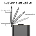 thumbnail image 5 of KSSKSS 2.6 Gallon/10L Slim Stainless Steel Bathroom Trash Can with Soft Close Lid, for Narrow Spaces,Bathroom, Bedroom (Black), 5 of 8