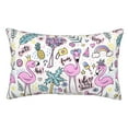 thumbnail image 1 of Fotbe Summer with Flamingo Funda de Almohada Decorativa Estilo Occidental, Lujo en Algodón, Fundas para Almohadas King, Cojín Estampado para Decoración del Hogar-20"x30", 1 of 6