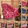 thumbnail image 7 of Nkmbld Christmas Fleece Throw Blanket Christmas Elements Reindeer Snowflake Printed Flannel Blanket, Christmas Decoration for Party Sofa Bed Couch, 7 of 7
