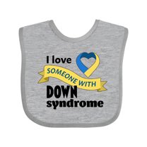 Inktastic I Love Someone with Down Syndrome Boys or Girls Baby Bib