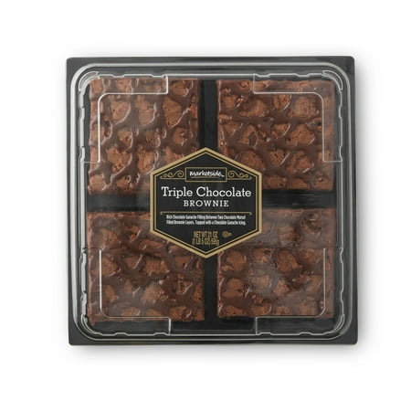 Marketside Triple Chocolate Brownie, 21 oz, 4 Count (Shelf Stable)