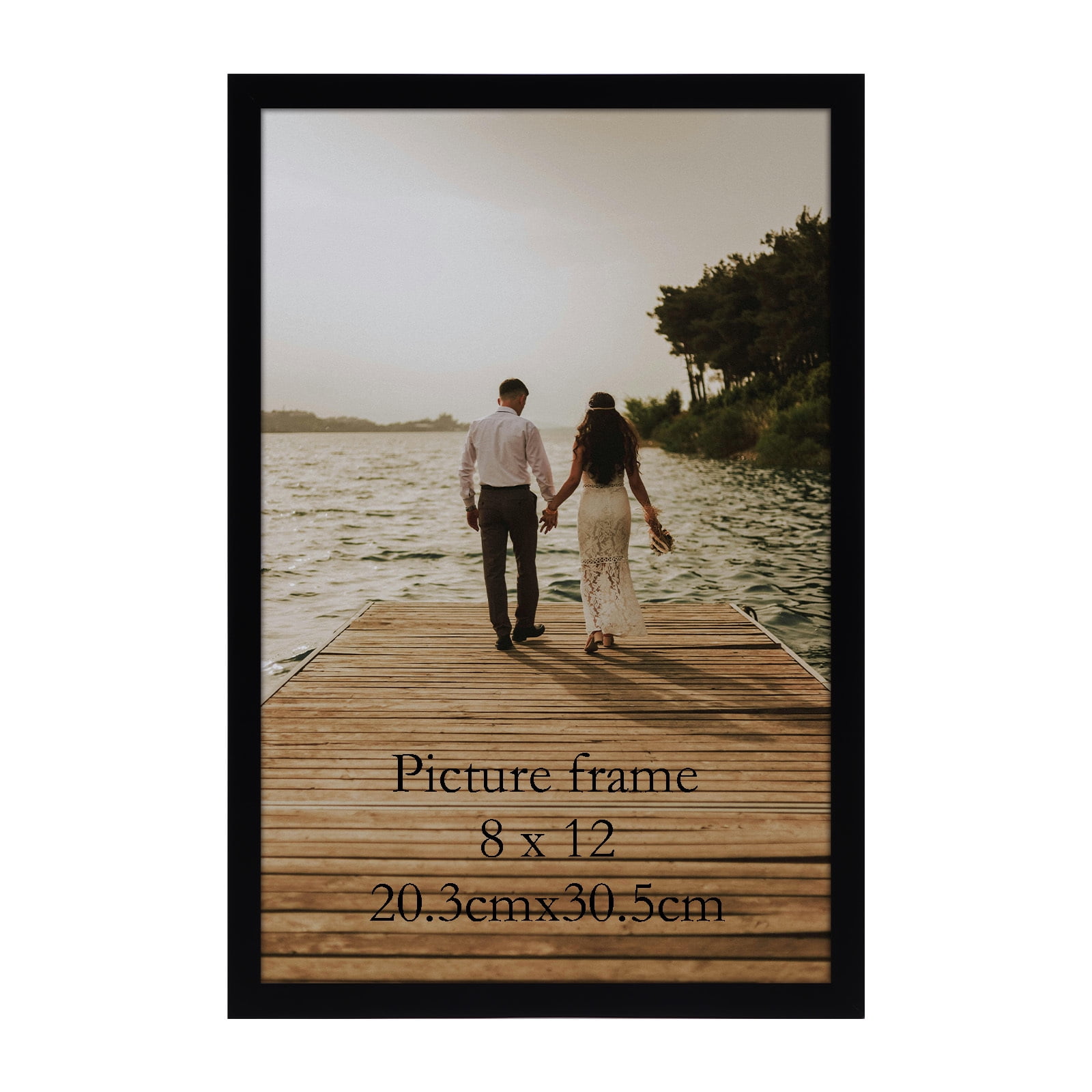 8x12 Picture Frames, Black Poster Frame for Wall or Tabletop Display