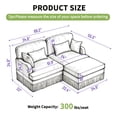 thumbnail image 4 of HUMEHA 69.2" Leopard Chenille Sofa Brown Black 2-Seat w/ Ottoman, 4 of 9