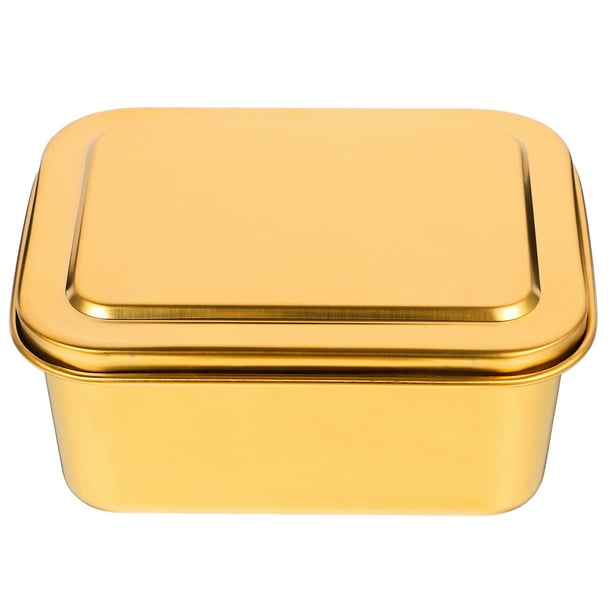Caja de acero inoxidable para pasteles, postres, panadería, envoltura de tiramisú