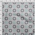 thumbnail image 3 of oneOone Cotton Jersey Gray Fabric Artistic Flower & Shapes Geometric Dress Material Fabric Print Fabric By The Yard 58 Inch Wide, 3 of 4