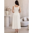 thumbnail image 3 of DARING DIVA Women's Spaghetti Strap Square Neck A Line Flowy Dress XL Apricot, 3 of 6
