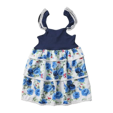 

Summer Savings Clearance! Dezsed Toddler Kids Baby Girls Dress Cute Summer Flying Sleeves Flowers Pattern Lace Hollow Out Backless Beach Dresses 1-6Years Princess Dress Vestido Infantil