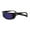 Black Gloss / Tahoe Blue Polarized, variant on Hoven Meal Ticket Black Gloss/Green Chrome Polarized Sunglasses