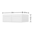 thumbnail image 2 of Furinno Shaker Wall Refrigerator Kitchen Cabinet with 2-Doors, Ready to Assemble, 24 D x 36 W x 12 H, White, 2 of 8