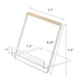 thumbnail image 7 of Yamazaki Home Tablet and Cookbook Stand, White, Steel + Wood, Supports 4.4 pounds, No Assembly, 7 of 7