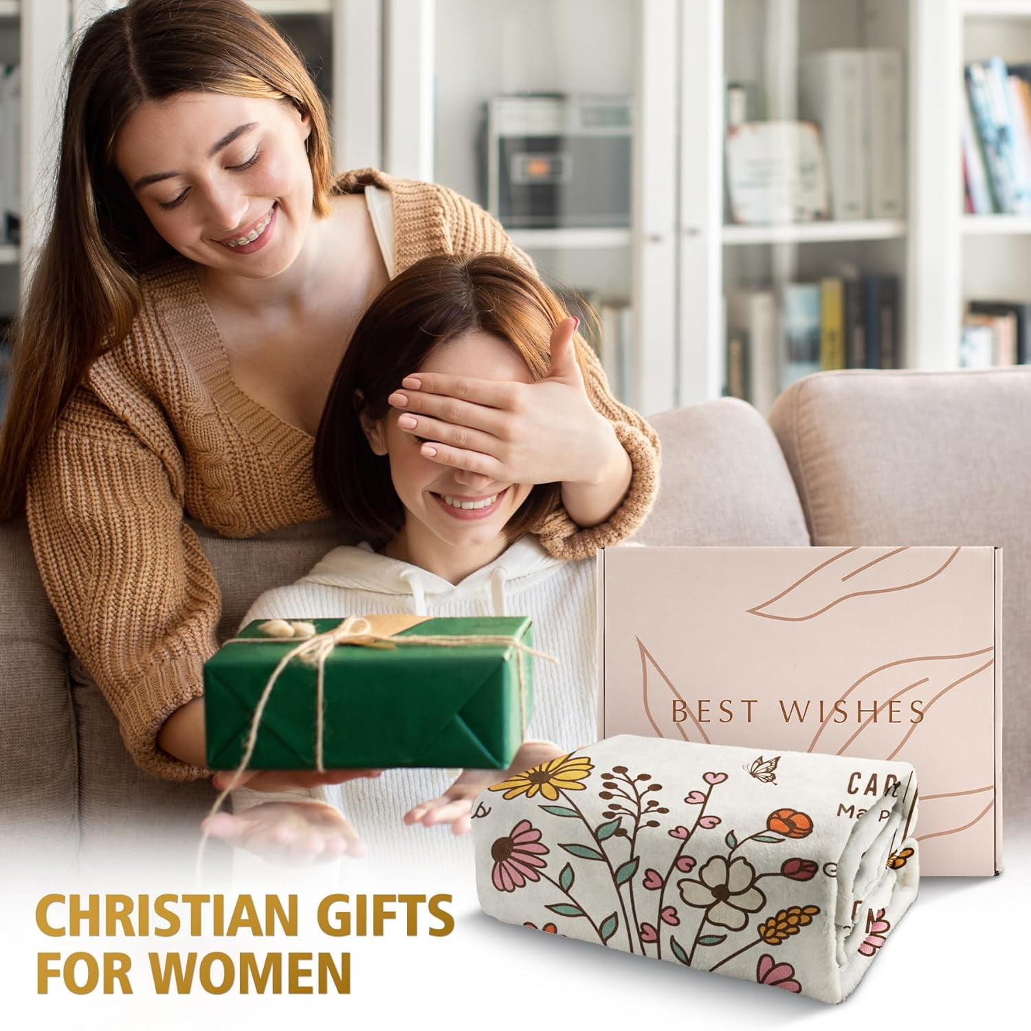 Christian Birthday Gifts for Women, Christian Blanket, Religious Gifts for Women Friendship, Inspirational Catholic Spiritual Presents for Best Friend, Sister, Mom, Daughter