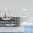 thumbnail image 2 of Estatua de niña,Estatuas de mujeres y niñas,estatuillas,decoración elegante,Mesa auxiliar redonda,Mesa auxiliar redonda de acrílico transparente de 3 niveles para sala de estar,Mesita de, 2 of 8