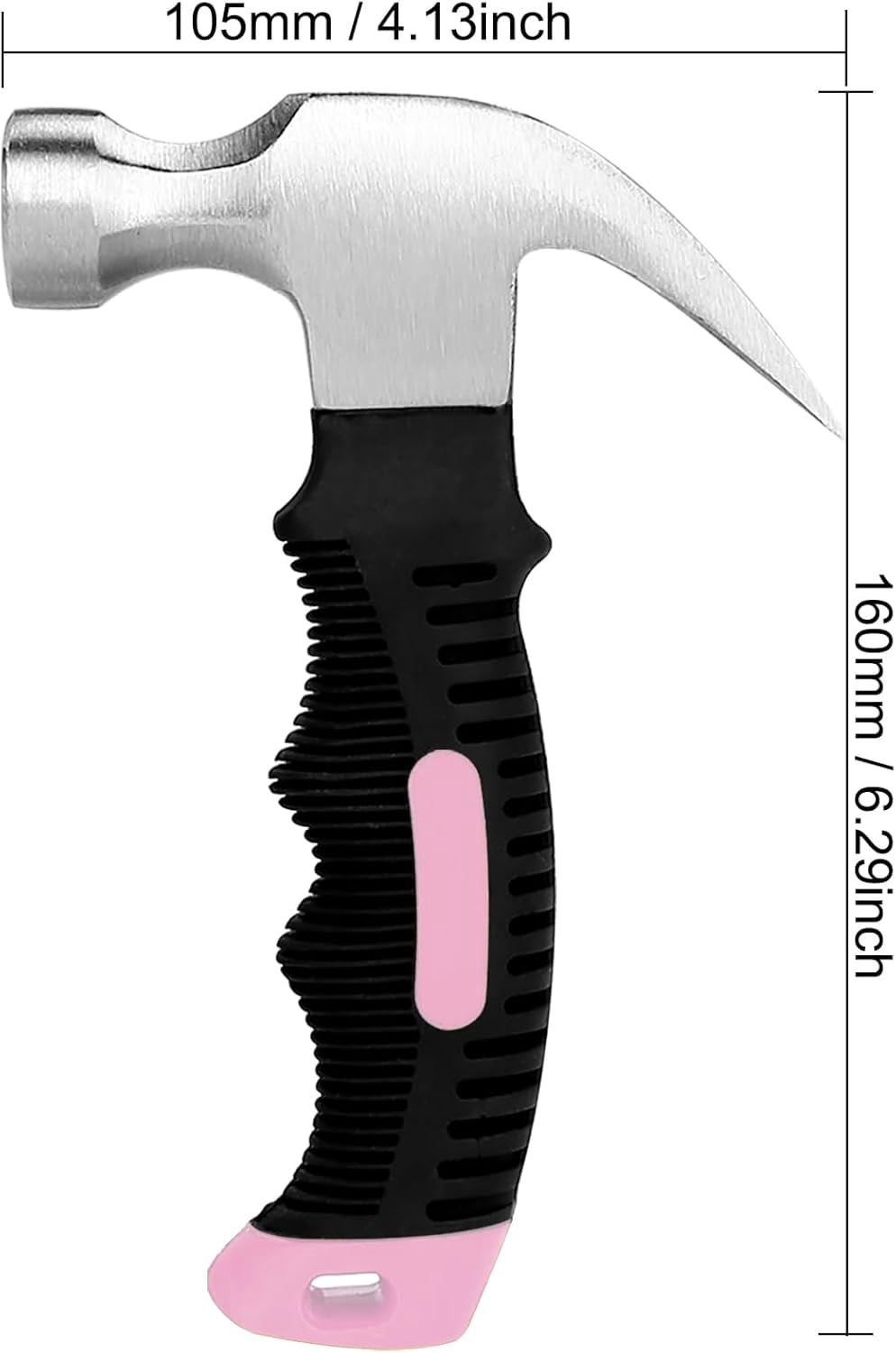 Pink Small Hammer for Picture Hanging Nails Drywall Anchors, Picture Hanging Tool, High Hardness 8oz Claw Hammer With Shock-Absorbing Non-Slip Handle for Kids and Women$$Tools & Hardware Other