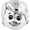 thumbnail image 2 of 925 Sterling Silver Charm For Bracelet Little Boyhead Bead, 2 of 7