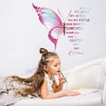 thumbnail image 6 of Large Inspirational Butterfly Wall Decals Stickers, Peel and Stick Wall Art for Girls Bedroom (Pink), 6 of 7