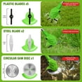 thumbnail image 5 of 24V 650W Lawn Mover Electric Grass Trimmer Cordless W/2 Batteries, Battery Weed Eater, Electric Weed Wacker, Lawn Mower Cordless Pruning Cutter Weed Wacker Garden Trimming Tool, 5 of 12