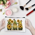 thumbnail image 5 of Gnome Makeup Bags for Women Travel Cosmetic Bag Yellow Sunflower Zipper Pouch Tool Multi Purpose Case Toiletry Packing Purse Storage Bag Organizer for Friend Daughter Gifts 10x7Inch for DIY, 5 of 9