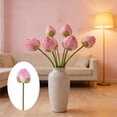 thumbnail image 1 of Fufafayo Artificial Lotus Flower Realistic One Fake Lotus for Pond Decoration Water Feature Spring Summer Decor Photography Prop Living Room Table Display, 1 of 6