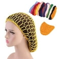 thumbnail image 4 of TINYSOME 1pc Women Crocheted Hair Net Mesh Snood Hat Thick Colored Long Hair Cover Cap, 4 of 21