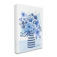thumbnail image 3 of Blue Mixed Flower Bouquet Botanical & Floral Graphic Art Gallery Wrapped Canvas Print Wall Art, 3 of 7